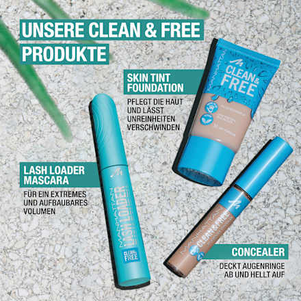 Mascara Clean & Free Lash Loader 1010N Black, 9,5 ml MANHATTAN Cosmetics