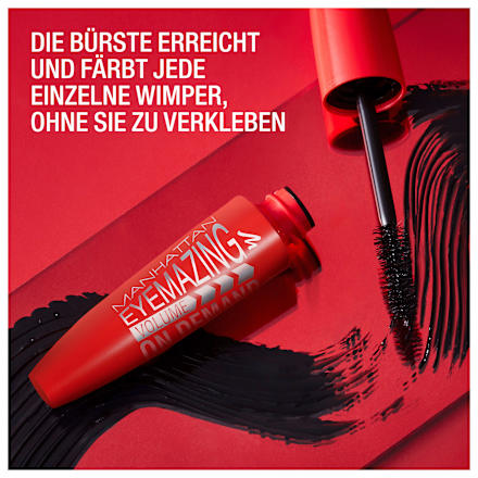 Mascara Eyemazing Volume On Demand 001 Black, 12 ml MANHATTAN Cosmetics