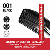 Mascara Volume Up Mega Lift 001 Black, 10 ml