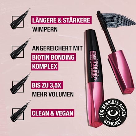 Mascara Wonder'Bond Serum 001 Zwart, 11 ml