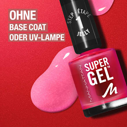 Nagellack Super Gel Jelly 014 Pink To The Berry, 12 ml MANHATTAN Cosmetics