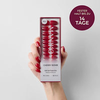 Künstliche Nägel Soft Gel Press Ons Cherry Bomb Medium Round, 32 St