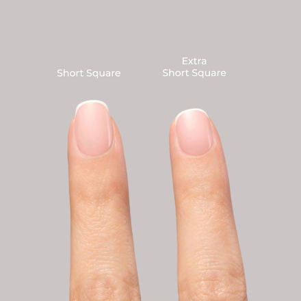 Künstliche Nägel Soft Gel Press Ons Minimal French Extra Short Square, 32 St