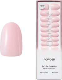 Künstliche Nägel Soft Gel Press Ons Powder Medium Round, 32 St