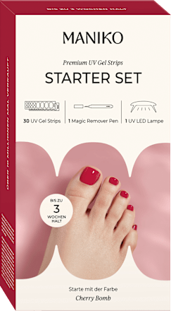 Starterset UV Gel Nagelfolien Pediküre Cherry Bomb, 1 St