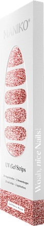 UV Gel Nagelfolies Glittery Rosé, 20 stuks