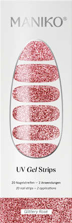 UV Gel Nagelfolies Glittery Rosé, 20 stuks