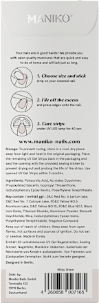 UV Gel Nagelfolien Milky Sheer, 20 St Maniko