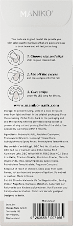 UV Gel Nagelfolien Milky Sheer, 20 St Maniko