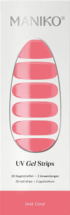 UV gel nagelfolies Vivid Coral, 20 stuks