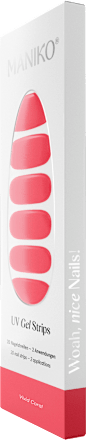 UV gel nagelfolies Vivid Coral, 20 stuks