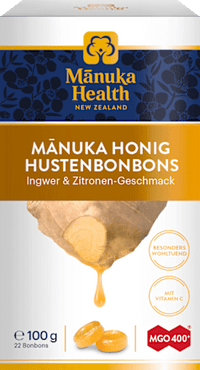 Manuka Honig Hustenbonbons Ingwer & Zitronen-Geschmack, 100 g