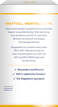 Manuka Honig Hustenbonbons Zitrone, 100 g