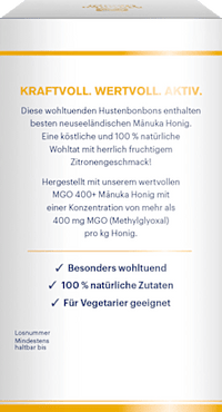 Manuka Honig Hustenbonbons Zitrone, 100 g