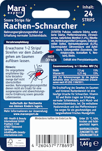Snore Strips Rachen-Schnarcher Gaumen-Streifen, 24 St