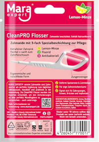Zahnseidesticks Clean PRO Lemon-Minze fluorid antibakteriell, 48 St