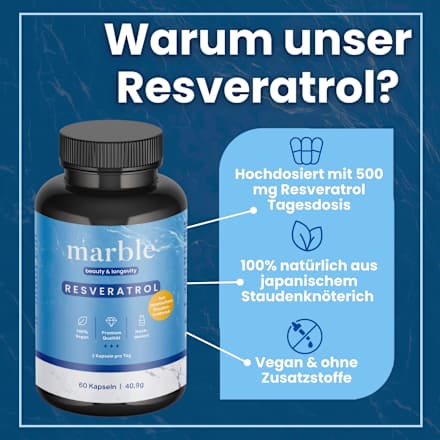 Resveratrol capsules 60 stuks, 38 g