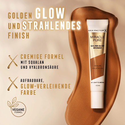 Bronzer Miracle Pure Golden Glow 001 Light To Medium, 15 ml