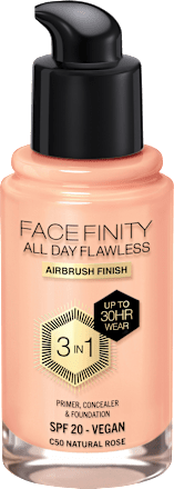 Foundation Facefinity All Day Flawless LSF 20, 50 Natural Rose, 30 ml