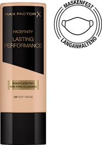 Foundation Facefinity Lasting Performance 105 Soft Beige, 35 ml