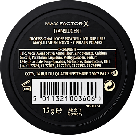 Loses Puder Ellen Betrix 1 Transparent Natural, 15 g