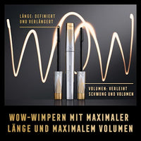 Mascara Masterpiece 2in1 Lash Wow 01 Black, 7 ml MAX FACTOR