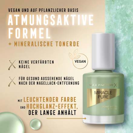 Nagelllack Miracle Pure 580 Lucky Jade, 12 ml MAX FACTOR
