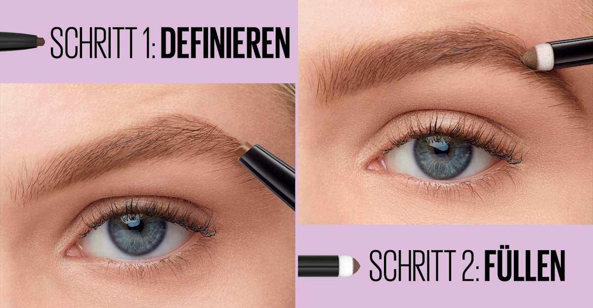 Wenkbrauwpotlood Express Brow Satin Duo 04 Donkerbruin, 1 st.