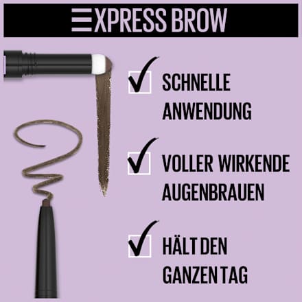 Augenbrauenstift Express Satin Duo 02 Medium Brown, 1 St
