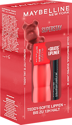 Lippenstift Super Stay Teddy Tint 35 July Forever & Gratis Lipliner Color Sensational 56 Almond Rose, 1 St MAYBELLINE NEW YORK
