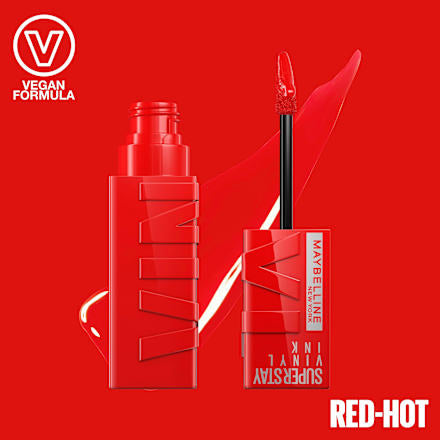 Lippenstift Super Stay Vinyl Ink 25 Red-Hot, 4,2 ml