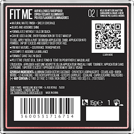 Loses Puder Fit Me Loose Setting 02 Pink, 15 g