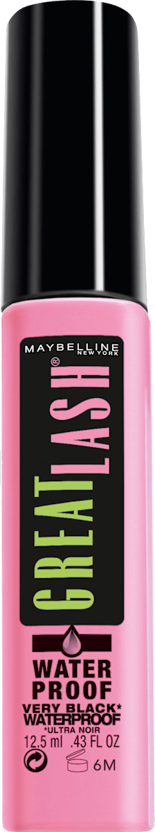 MAYBELLINE NEW YORK Mascara Great Lash Waterproof 73 Very Black, 12,5 ml