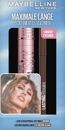 Mascara Set Sky High Brown & gratis Eyeliner Lasting Drama Liner 30 Brown, 1 St