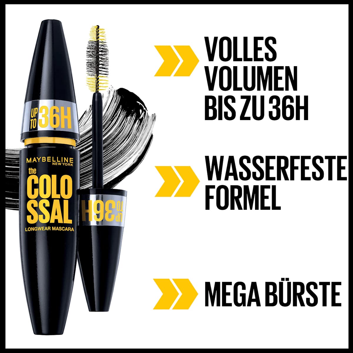 Mascara The Colossal 36H Waterproof Longwear Black, 10 ml