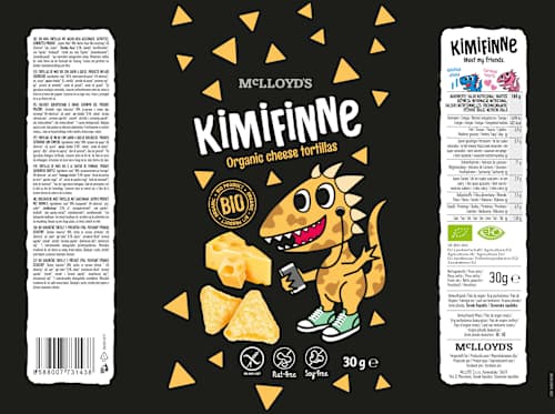 Kindersnack KiMiFiNNe Cheese Tortillas, ab 6 Jahren, 30 g