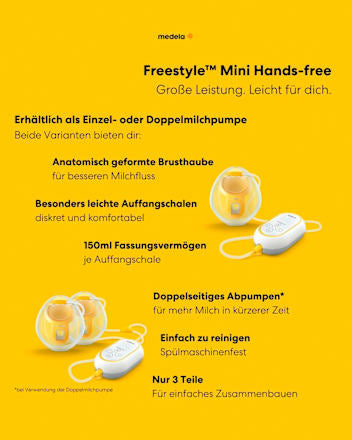 Doppelmilchpumpe Freestyle Mini Hands-free, eletrisch, 1 St