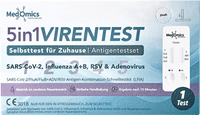 5in1 Virentest Selbsttest SARS-CoV-2, Influenza A/B, RSV & Adenovirus, 1 St