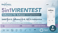5in1 Virentest Selbsttest SARS-CoV-2, Influenza A/B, RSV & Adenovirus, 1 St