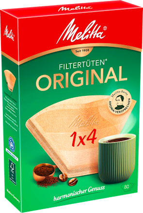 Koffiefilterzakjes Original 1x4 Aroma naturel bruin, 80 stuks