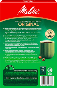 Originele 1x6 koffiefilterzakjes, naturel bruin, 40 stuks