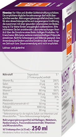 Merz Spezial Night Beauty Schönheits-Elixier Trinkampullen 10 St, 250 ml