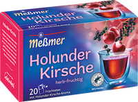 Früchtetee Holunder-Kirsche (20 Beutel), 55 g Meßmer
