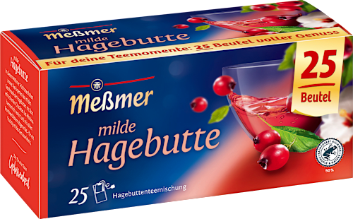 Vruchtenthee milde rozenbottel (25 zakjes), 75 g