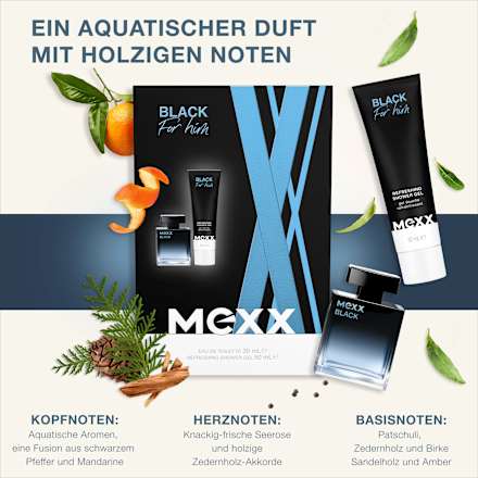 Cadeauset Zwart 2-delig, 1 stuk