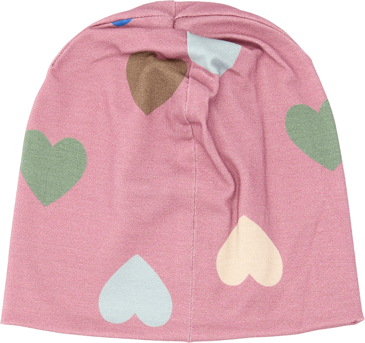 Mikk-Line Beanie mit Herz-Muster, rosa, Gr. 110/116, 1 St