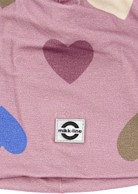 Beanie mit Herz-Muster, rosa, Gr. 122/128, 1 St