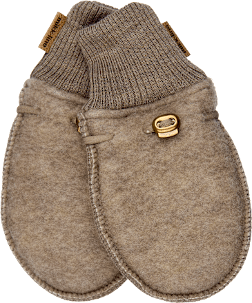 Fäustlinge mit Merinowolle, braun, Gr. 74/80, 1 St