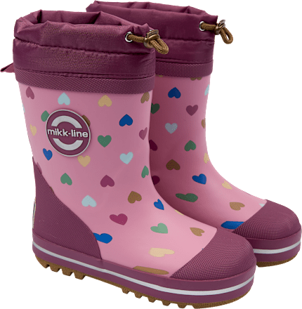 Gummistiefel mit Herz-Muster, lila, Gr. 28/29, 1 St