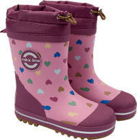Gummistiefel mit Herz-Muster, lila, Gr. 28/29, 1 St